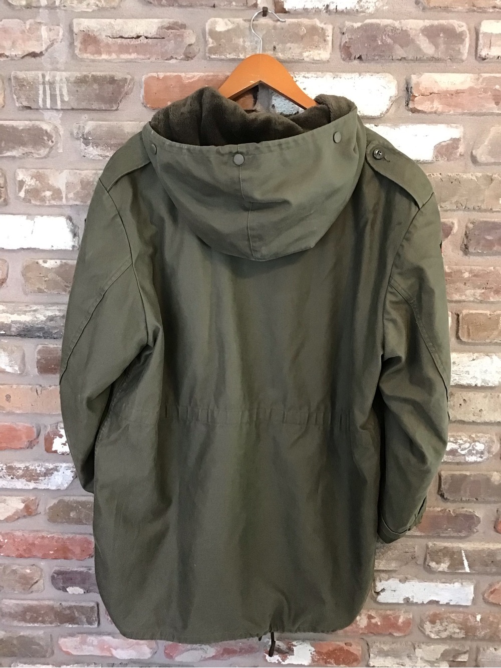 VINTAGE 1988 Men's Olive Green Hooded GERMEN Military Parka Jacket - Picture 3 of 6